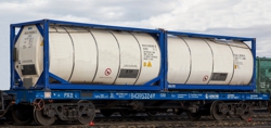 Железнодорожная платформа для танк-контейнеров 13-6953
